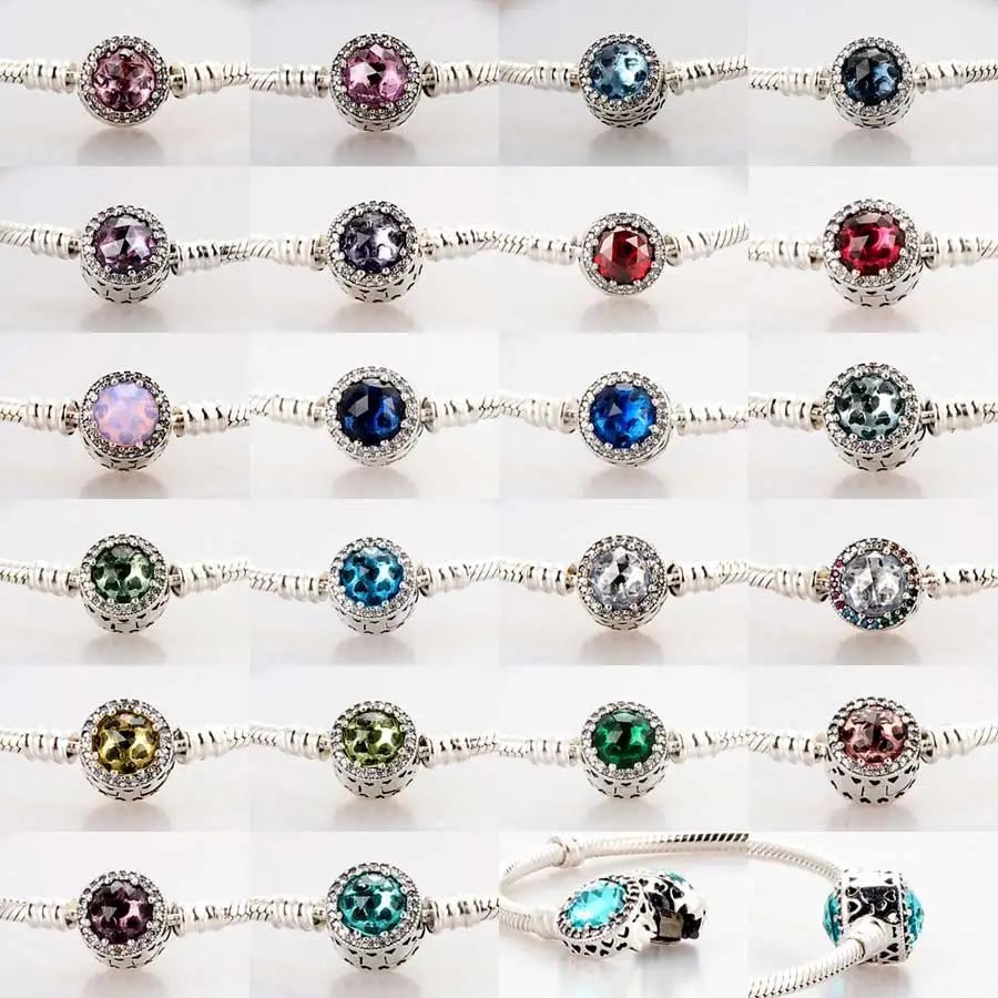 

Original Multicolor Openwork Radiant Hearts Clasp Snake Chain Bracelet Bangle Fit 925 Sterling Silver Bead Charm Diy Jewelry