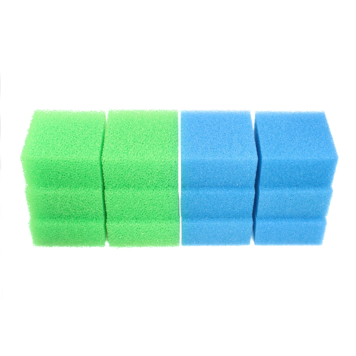 Губка для аквариумных фильтров совместимая с Juwel Compact / Bioflow 3 0/M (6 x Blue Fine и 6 Green Nitrate)
