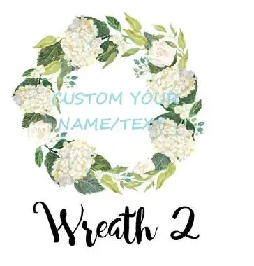 Персонализировать любой текст язык уникальный логотип покупателя на свадьбу, с надписью "Bride to be" подарки невесте персонализированный Атласный халат кимоно подарок - Цвет: Wreath 2
