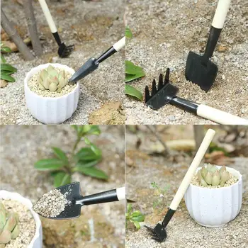 

3pcs/set Mini Shovel Harrow Spade for Potted Plant Flowers For Planting Mini Gardening Tools bonsai