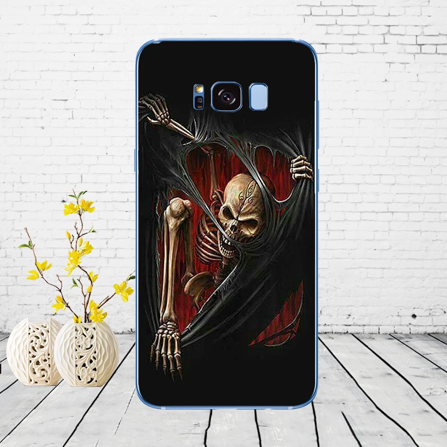 68DD satanic scary skull Soft Silicone Cover Case for Samsung Galaxy S6 S7 edge S8 S9 S10 plus A70 A50 case - Цвет: 13