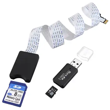 

48CM SD Card Female to TF Micro SD Male SD to SD TF to SD Flexible Card Extension Cable Extender Adapter Reader For 3D Printer