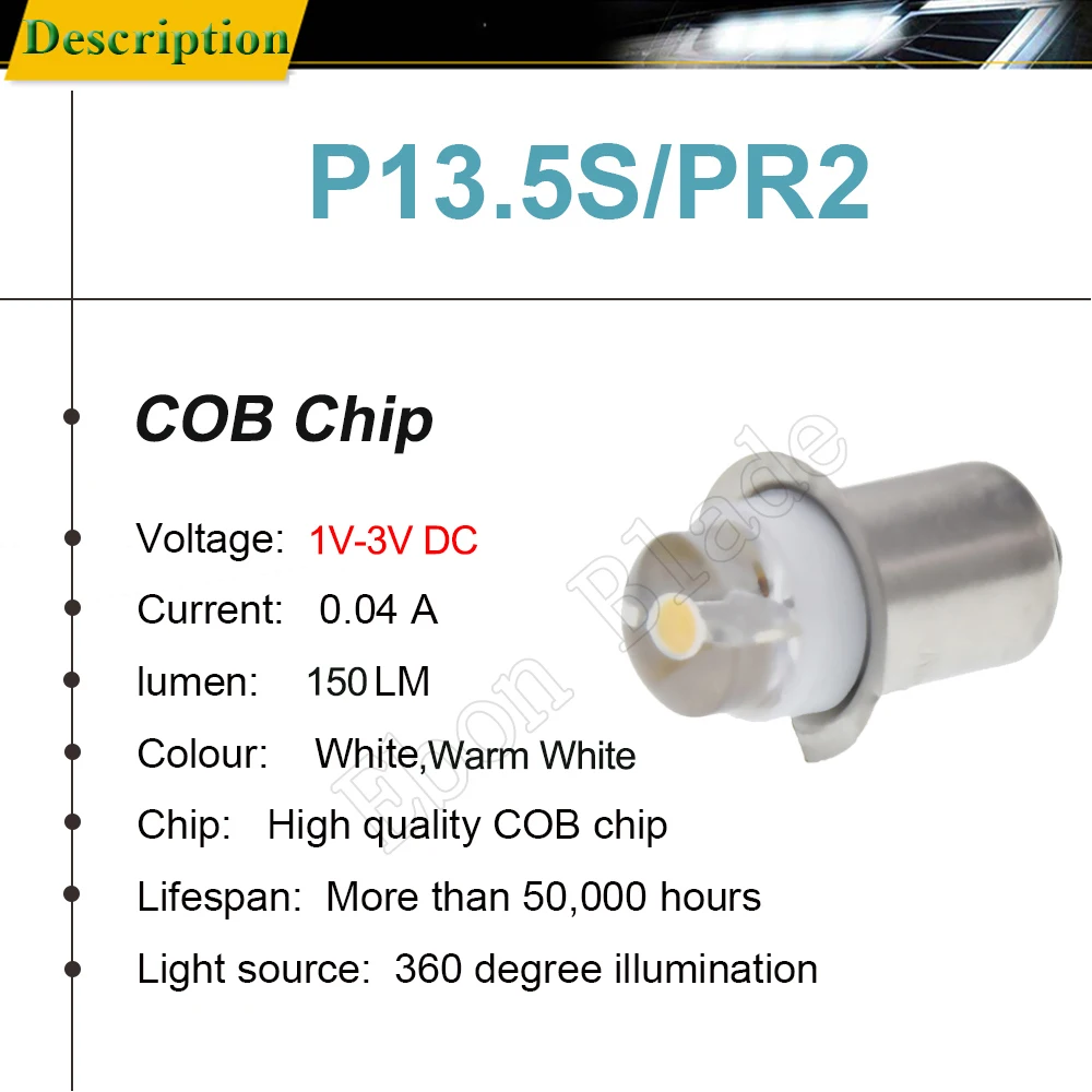 1Pcs P13.5S PR2 LED  1.5V 1.7V 2.2V 2.4V 3V 1V-3V DC ׷̵  0.5W / ġ   Ʈ ü