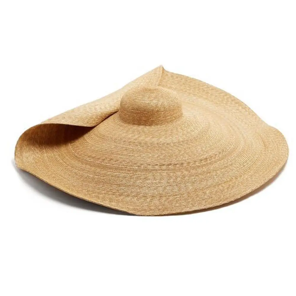 Женская модная большая пляжная шляпа от солнца с защитой от ультрафиолета, складная соломенная Кепка, негабаритная Складная пляжная шляпа от солнца