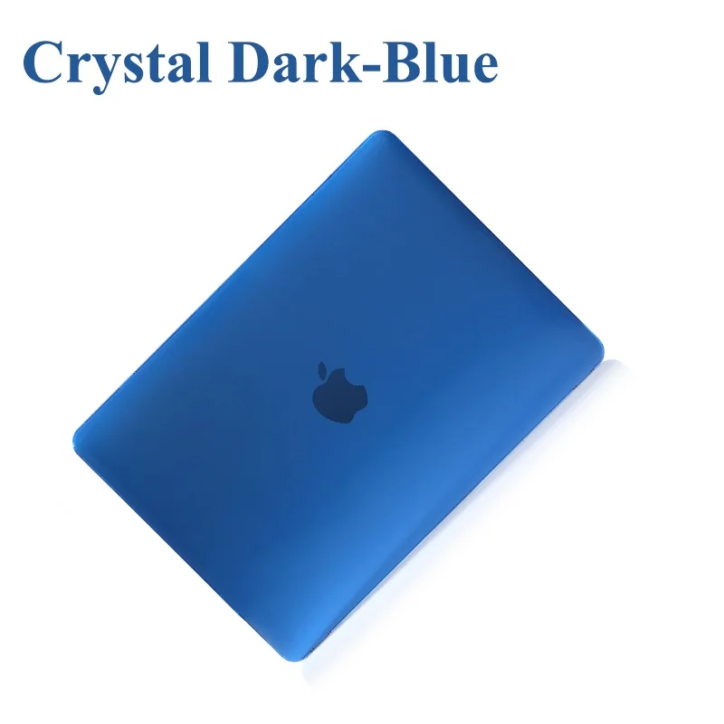Crystal Darkblue Ноутбук чехол для ноутбука MacBook Air Pro retina, возрастом 11, 12, 13, 15 Mac Book Pro 15,4 13,3 дюймов Сенсорная панель A1706 A1989 A2159 A1707 A1990 - Цвет: Crystal Darkblue