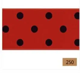 250-030 1-1/2 ''38 мм полиэстер горошек печатные атласные ленты пятна dotty ленты для волос аксессуары - Цвет: 250-030