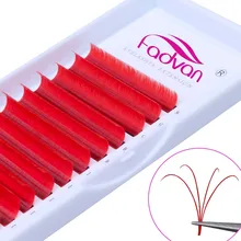 4 цвета наращивание ресниц 1 Чехол легкий вентилятор объем ресниц Синий Красный Наращивание ресниц цветущие ресницы легко сделать FADVAN