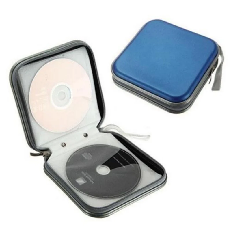 Домашний доступный 40 дисков портативный пластиковый Cd Dyd кошелек с подвеской ipper Box альбом коробка для хранения медиа коробка для хранения Q1