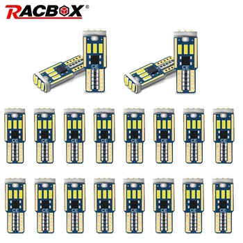 

20Pcs T10 W5W LED Bulbs Canbus 9-SMD 12V 6000K White 194 168 Car Interior Map Dome Lights Parking Light Auto Signal Lamp