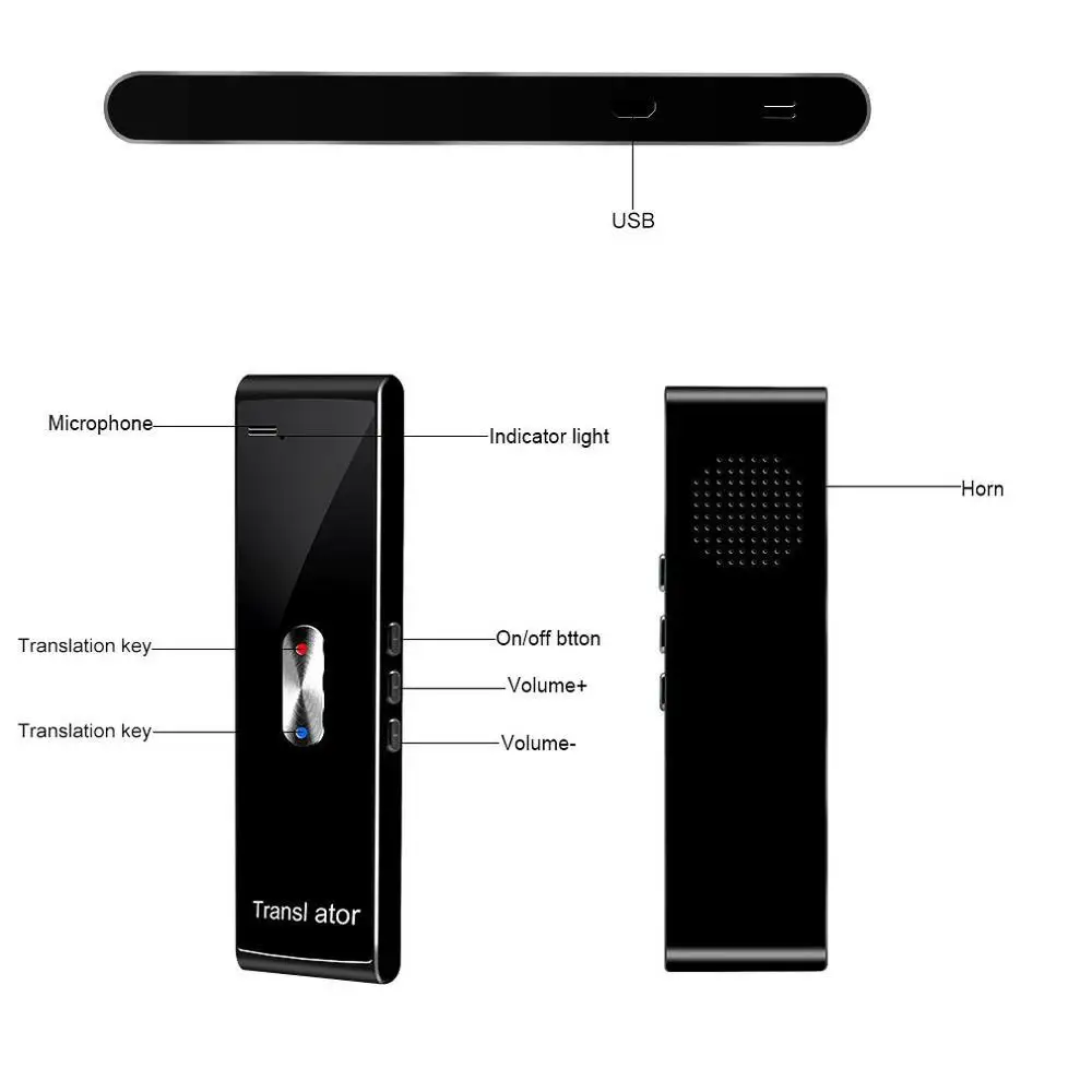 Интеллектуальный переводчик языка Bluetooth Смарт-ноутбук в режиме реального времени переводчик для путешествий и встреч голосовой переводчик