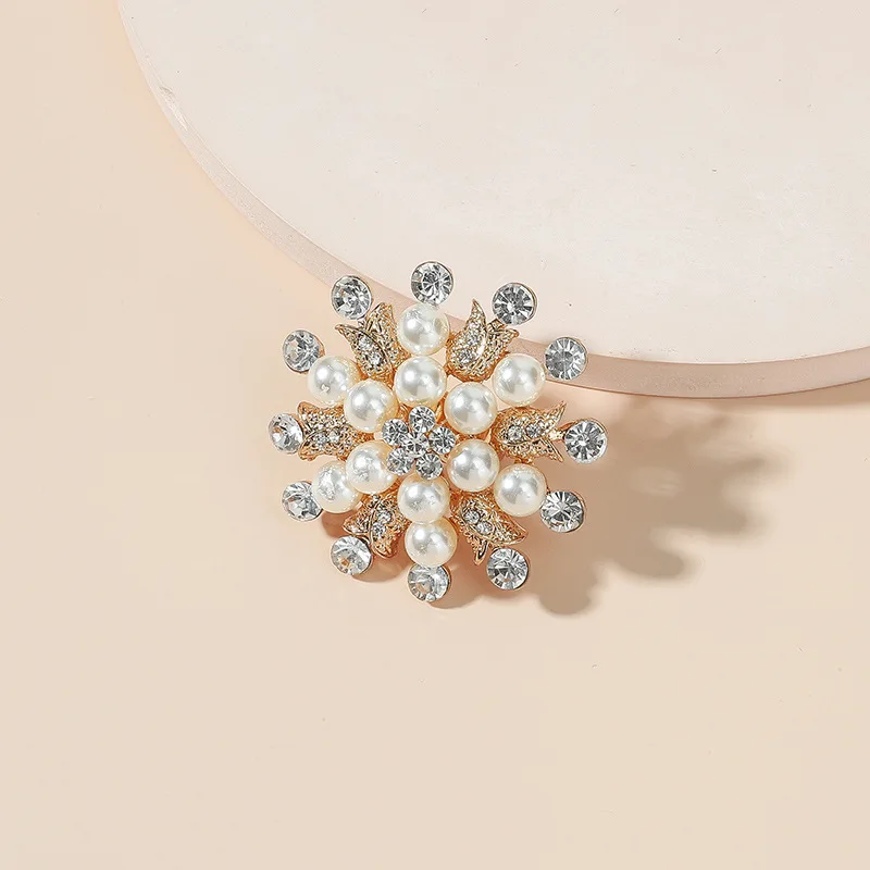 Finger Ring Zircon Crystal Ring Jewelry Accessories Women Pearl Crystal Flower Engagement Ring