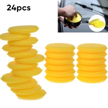 

24 Pcs/Set Car Waxing Polish Foam Sponge Wax Applicator Cleaning Detailing Pads