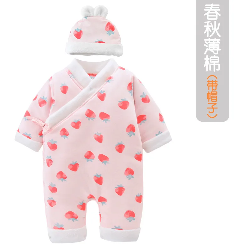Baby Rompers Newborn Pajamas Thick Cotton Toddler Winter Jumpsuit Costume for Boys Girls Clothing Autumn Ropa Bebe Onesie Hat