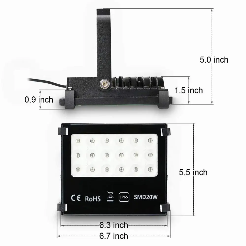 [Seven Neon]AC85-265V 20W outdoor waterproof SMD3030 led flood light,RA>80 high power led spot light,square/stadium/plaza light