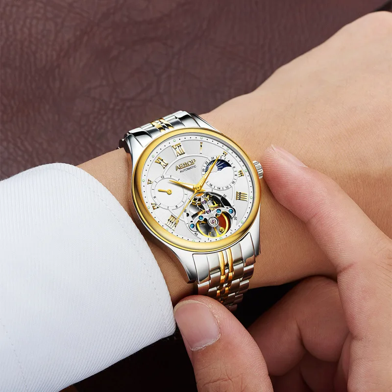 2020 брендовые Роскошные деловые мужские часы техника Простые Модные наручные для