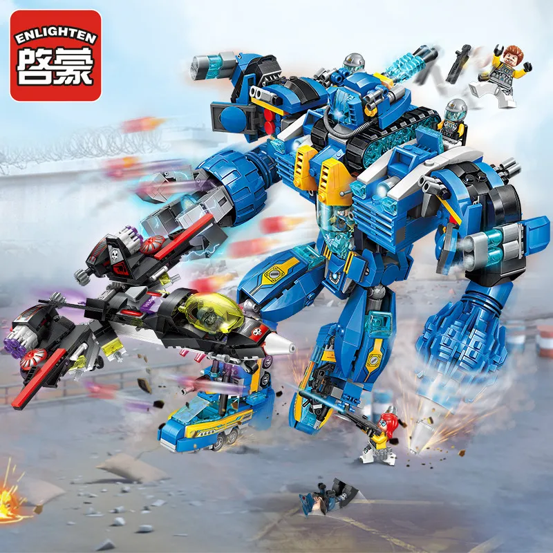 

ENLIGHTEN Building Blocks Technological Age Boy Assembled Educational Force Toy Children Fight Inserted Model Armour Poseidon 27