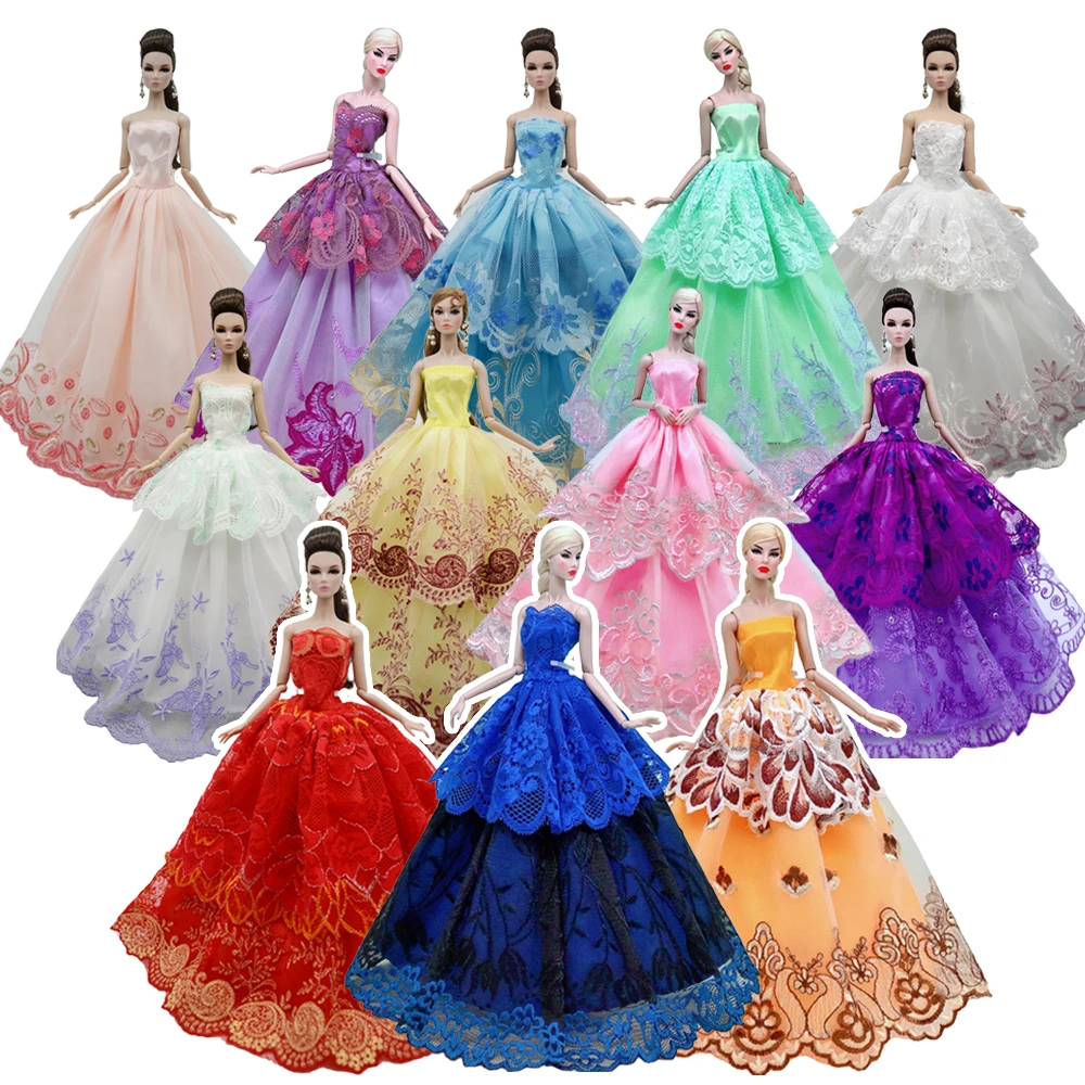 2 Piezas Mini Vestido De Princesa Para Muñecas De 12 