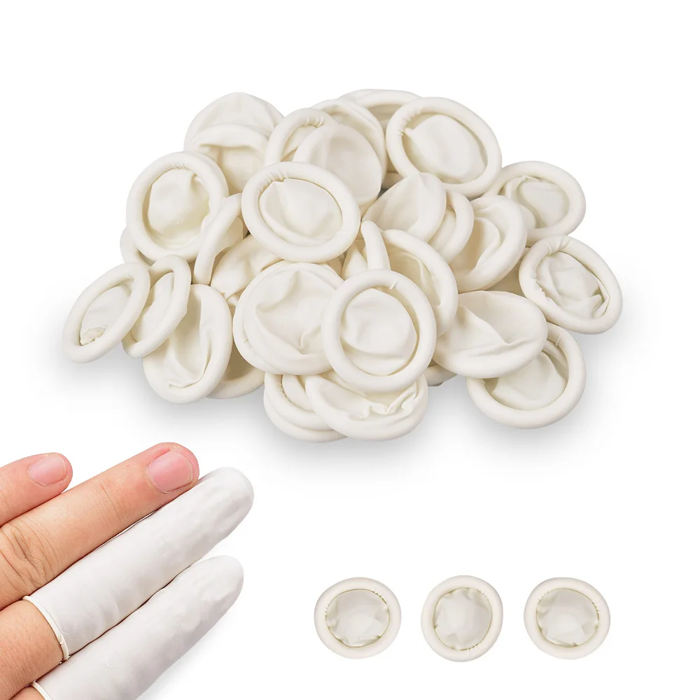 

100Pcs Disposable Latex Finger Cots Nail Art Protective Fingertips Cover Gloves