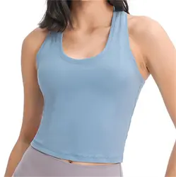Nepoagym FEELING Women Longline Racerback Crop Tank Tops Basic Lounge Slim Fit Workout Tops for Gym Yoga Fitness