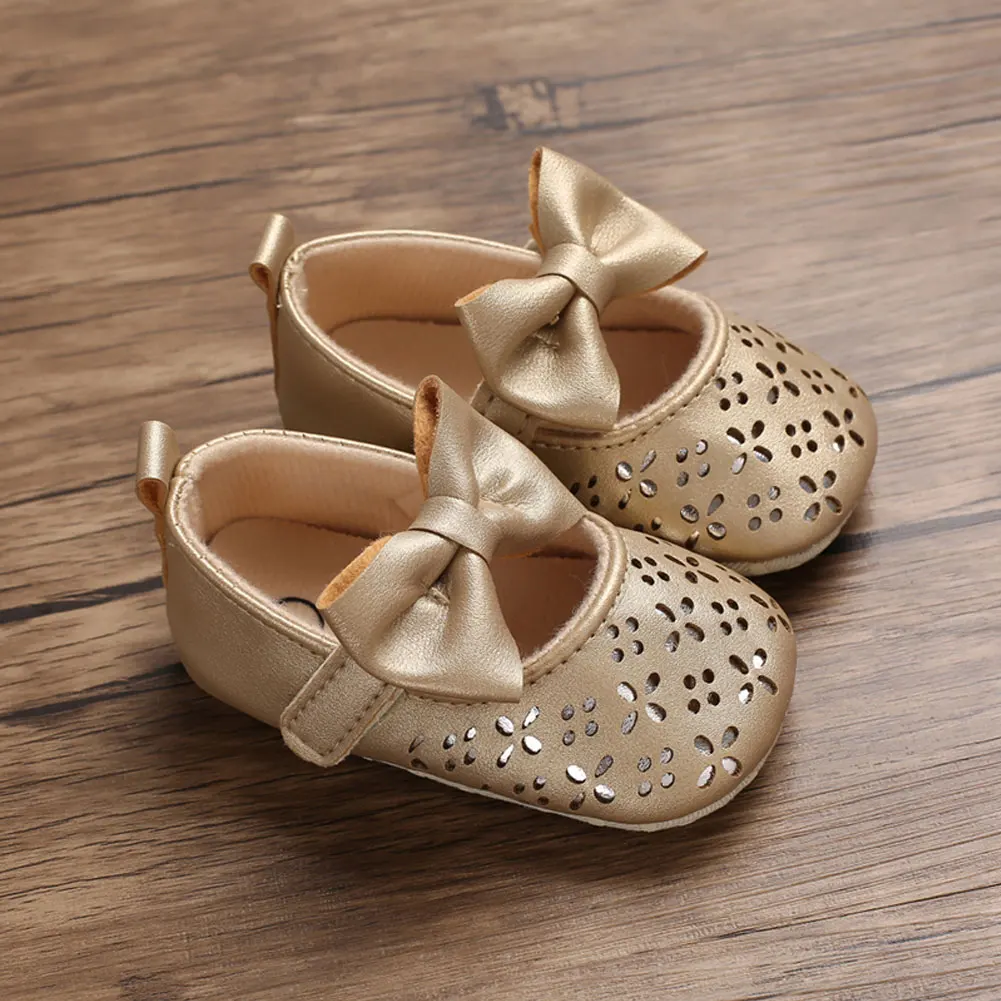 Обувь для новорожденных маленьких девочек; обувь для новорожденных; нескользящие кроссовки с бантом на мягкой подошве для младенцев; обувь для девочек