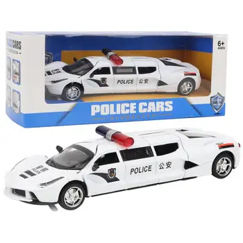 

Extended Version Diecast Toy Alloy Metal Vehicle with Pull Back Flashing Model Toy With 4 Doors For Kids Children