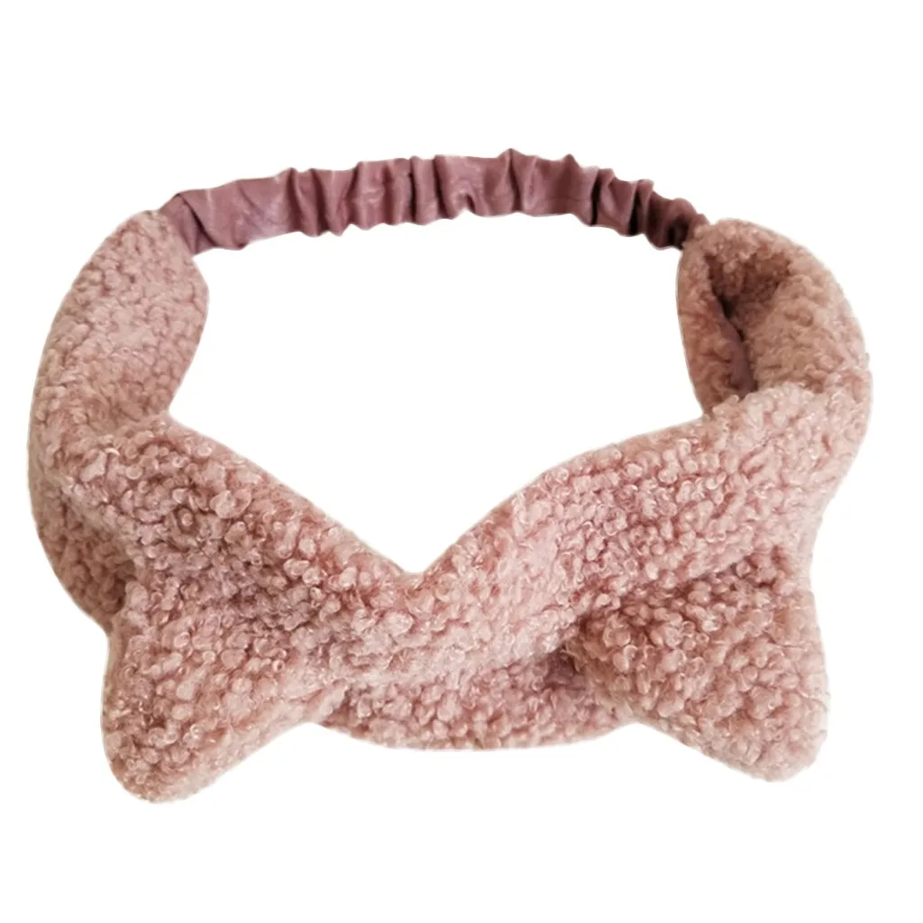 Милый Кот плюшевый женский ободок для волос разноцветный однотонный мягкий