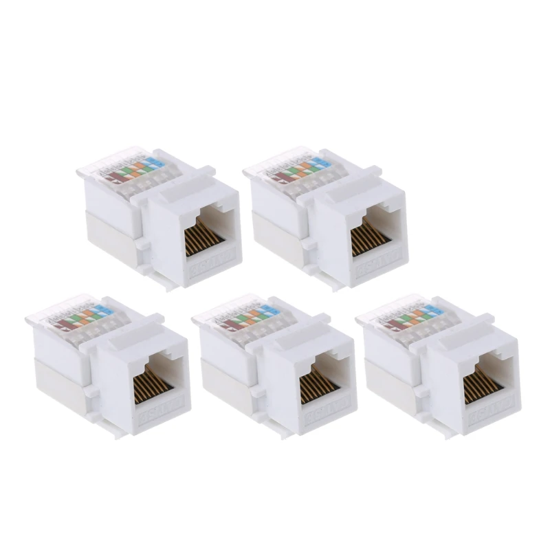 5pcs CAT5E UTP Network Module Tool-free RJ45 Connector Cable Adapter FOR AMP M5TB