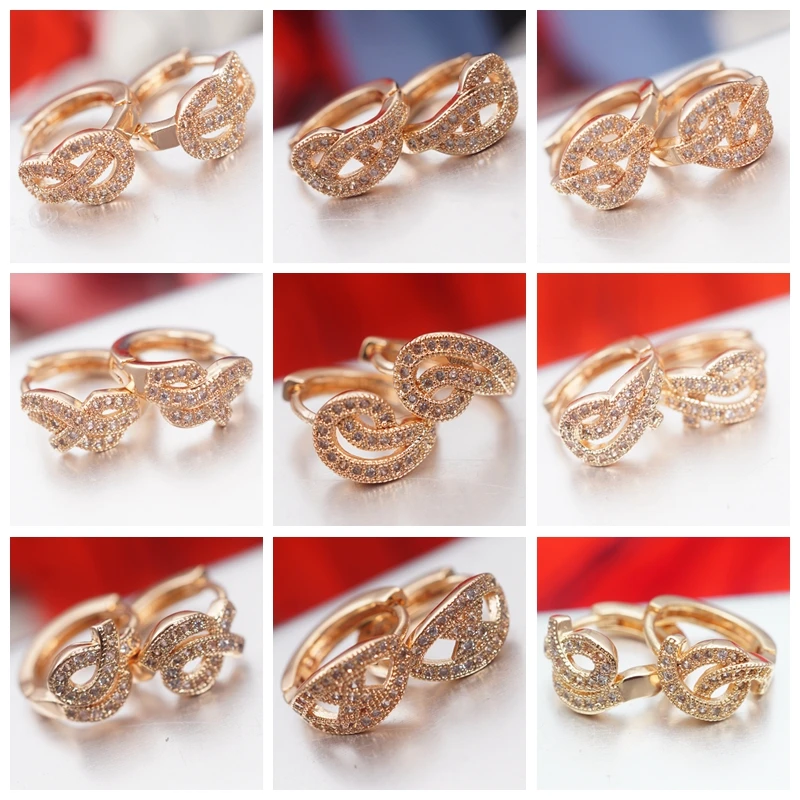 

Small Girls Gift Small Circle Hoop Earrings Girl Micro Pave Small Zircon Rose Gold Color Russia Schoolgirl Birthday Gift Jewelry