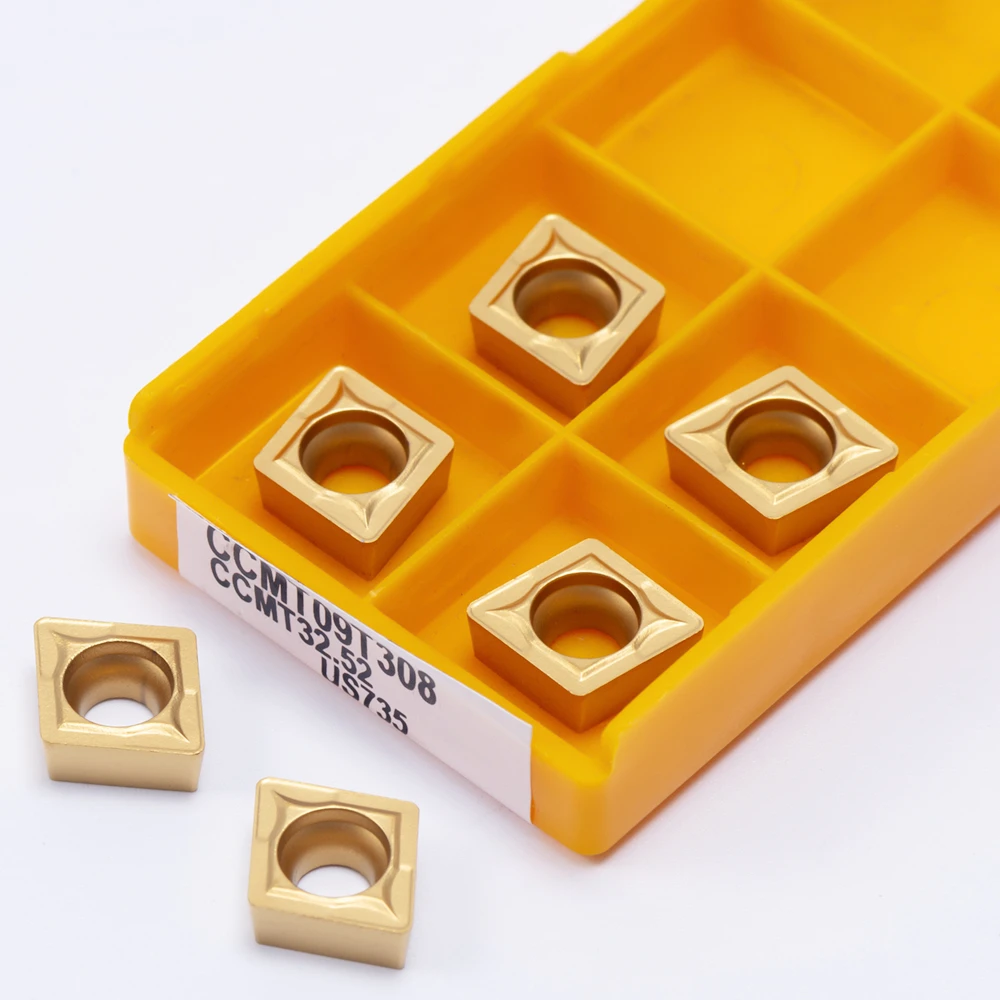 10PCS CCMT09T304 CCMT09T308 VP15TF UE6020 US735 Internal Metal Turning Tool Carbide Turning Insert Tool