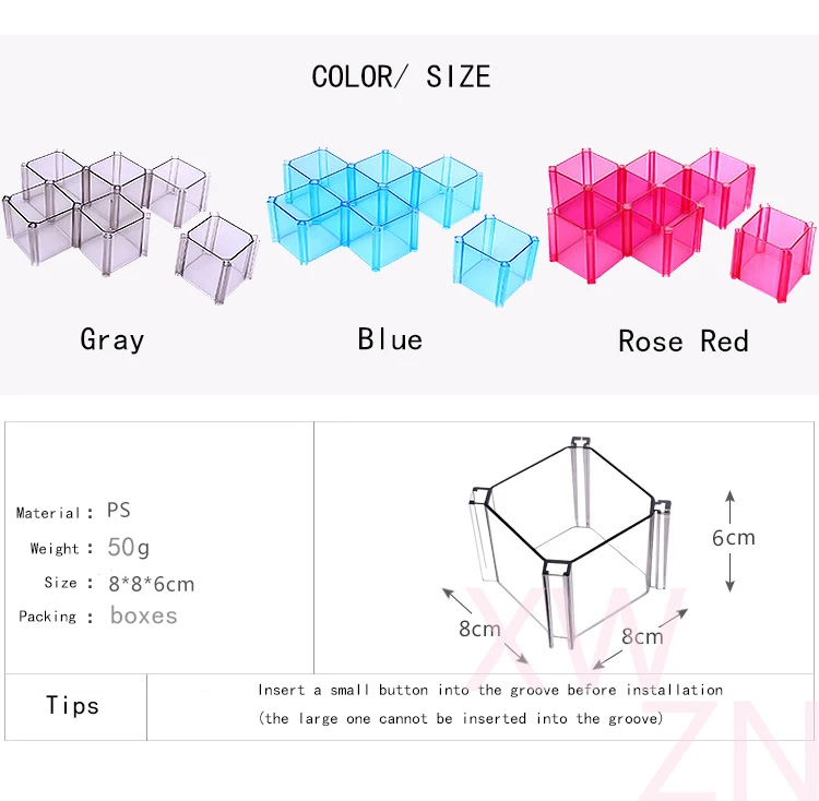 Honeycomb Box Drawer Lattice Organizer Storage Holder Multifunction DIY Cosmetic Stationery Figure&underwear Desk Rack
