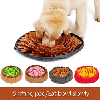 

Multi-color Dog Toyschoke Food Pet Bowl Washable Dog Cats Consume Energy Slow Food Pad Puzzle Blanket Pet Sniff Mat