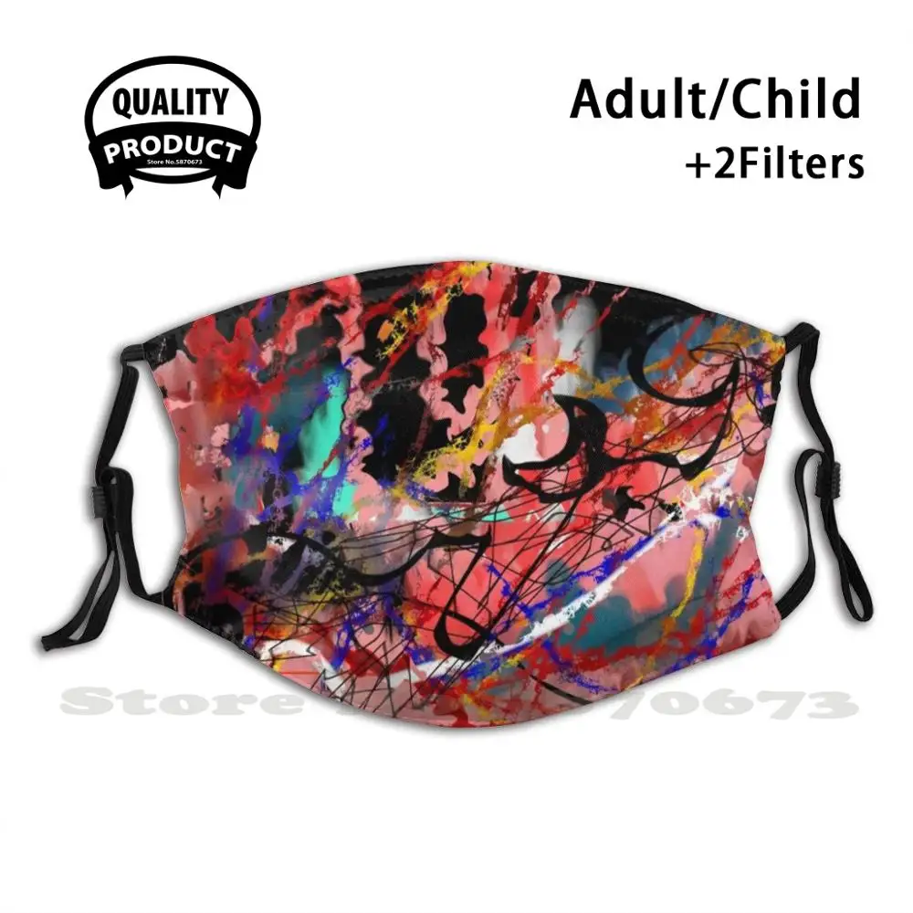 

"Untitled" Funny Cool Cloth Mask Beautiful Nice Lovely Abstract Digitalart Elinart Shop Colorful Love Modernart Fashion Awesom