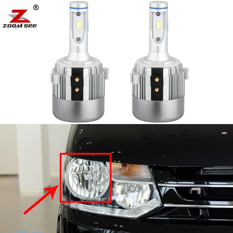 US $31.99 2pcs Nice Canbus 12000Lm 6000k white H7 LED headlight low beam for VW Multivan Caravelle T5 T51 2010 2011 2012 2013 2014 2015
