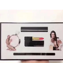 Брендовый набор для макияжа, 15 мл, парфюмерная помада, подводка для глаз, тушь для ресниц, 5 в 1, с коробкой, набор косметики для губ, Прямая поставка, рождественский подарок