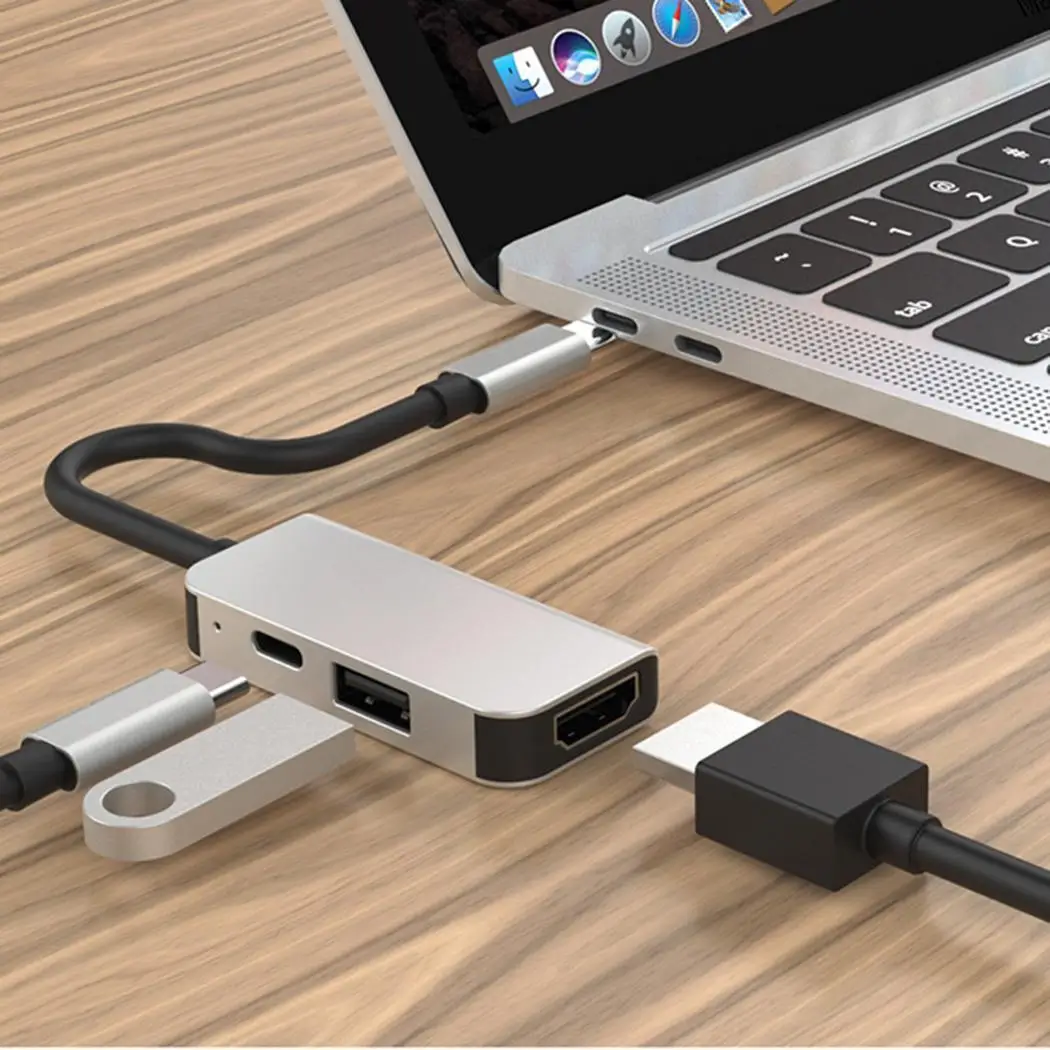 Usb type C к HDMI Thunderbolt 3 адаптер станция dex с HDMI USB 3,0 порты для MacBook Pro VGA кабель MateBook