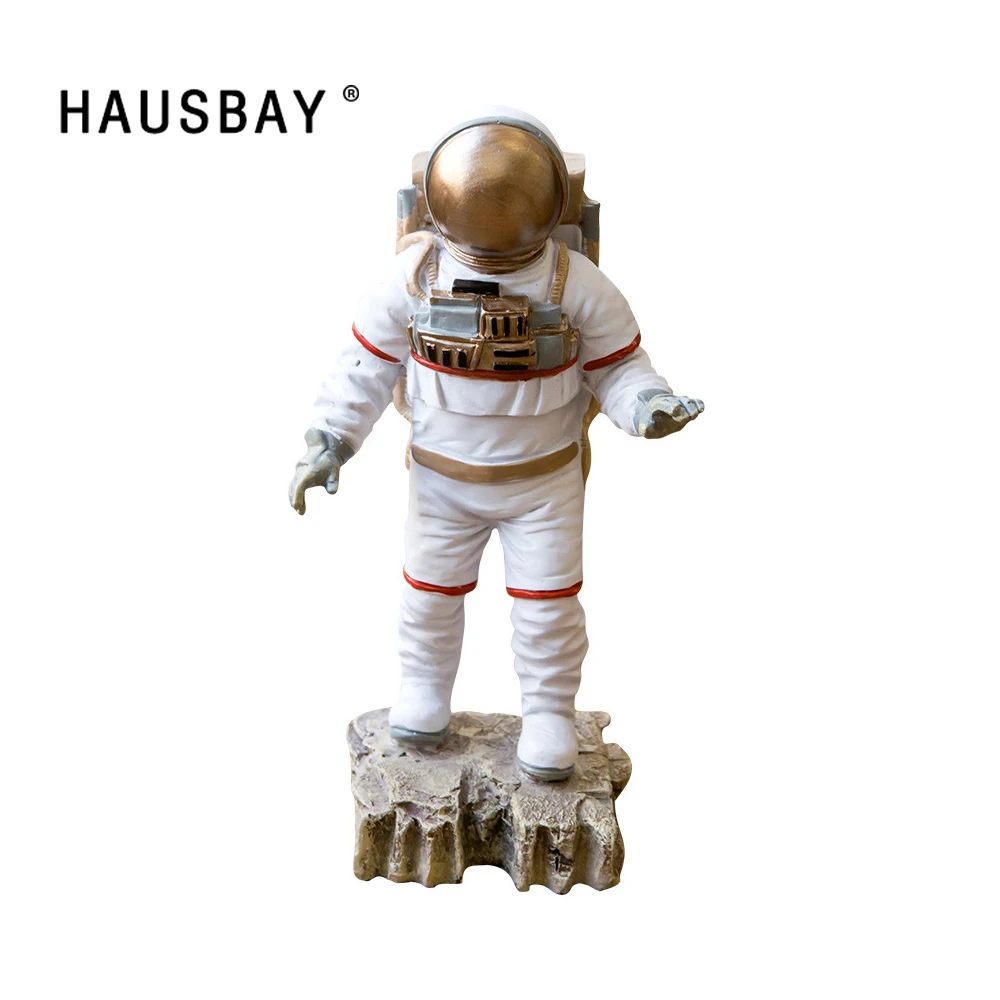 Полимерная скульптура астронавта статуи человека в скандинавском космическом