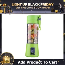 380 мл, 4/6 лезвий, Мини Портативная электрическая соковыжималка для фруктов, USB перезаряжаемая, для смузи, блендер, Спортивная бутылка, чашка для сока