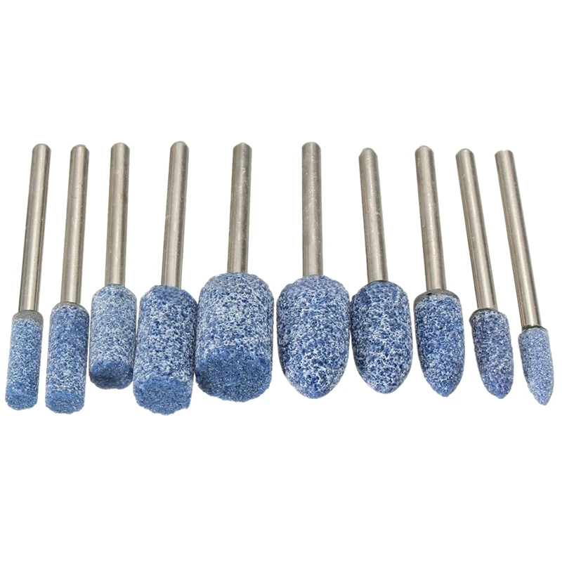 10pc Blue Abrasive Mounted Stone Rotary Tool Grinding Wheel 1/8 ShankAbrasive Tools AliExpress