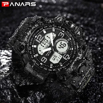 

Sport Watch PANARS Two Place Multi Function Dual Display Pointer Luminous Electronic Watch часы занятий спортом relogio digital