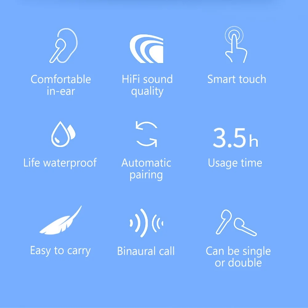 Wireless Earphones Bluetooth V5 0 TWS Wireless Bluetooth Headphones LED Display With Power Case Headsets With Microphone
