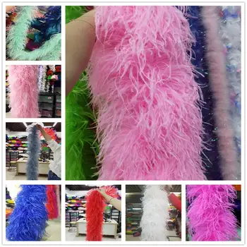 

14 Colors Wholesale 4 Meters Long 12 Layer Ostrich Feather Weddings Parties Home Improvement Scarves Decoration