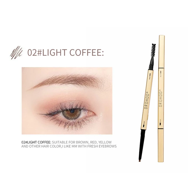 Double Head Eyebrow Pencil Long Lasting Waterproof 5 Colors Eye Brow Pen Tint Mascara Enhance Cosmetics Beauty Women Makeup Light Brown