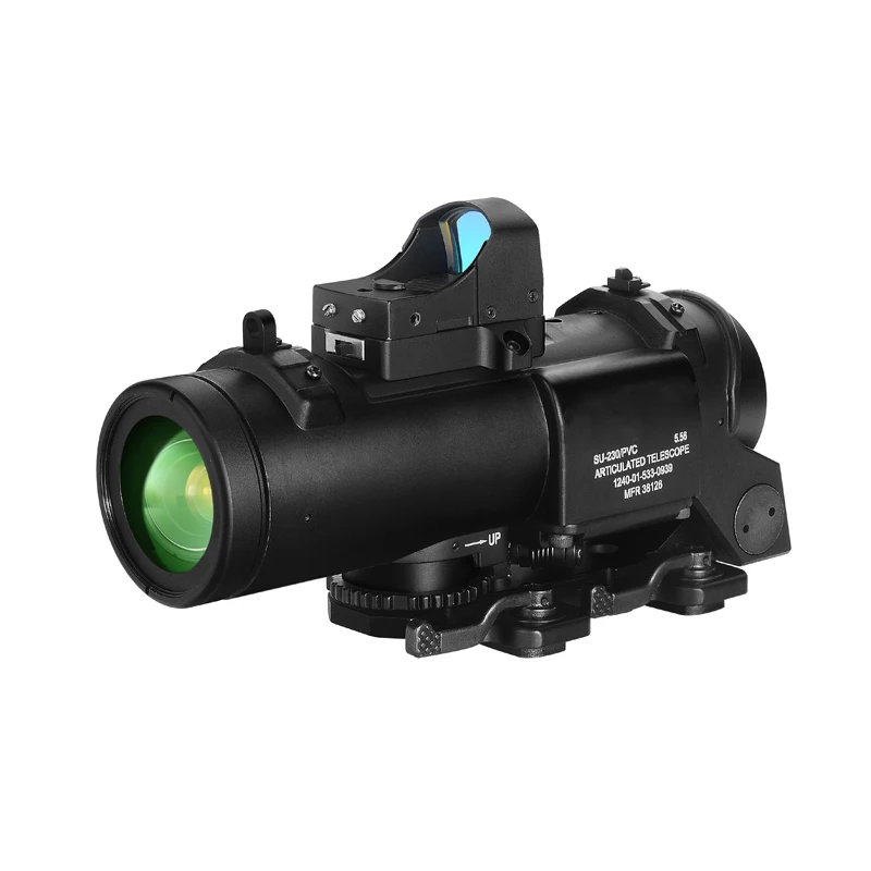Riflescope 1x-4x Fixed Dual Purpose Scope With Mini Red Dot Sight Scope for Airsoft Air Guns rifle scope