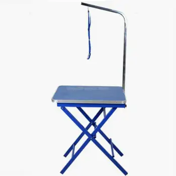 

60*45cm Double X-Shape Professional Pet beauty table Dog Grooming Table Folding Grooming Desk With Hanging Rope Pink Blue