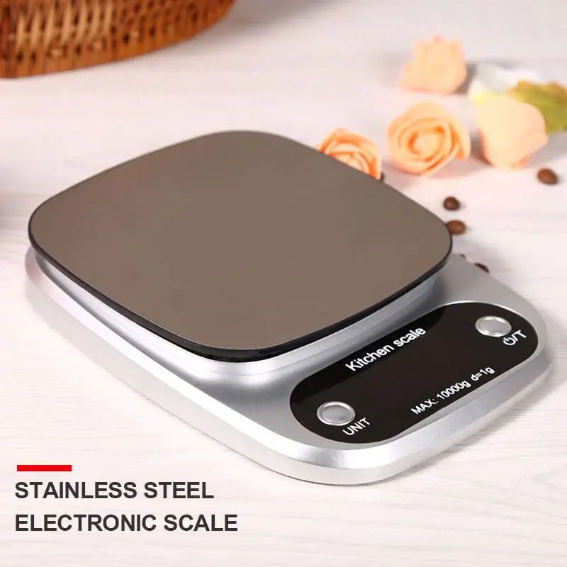 Practical Portable 10kg/1g Stainless Steel Jewelry Food Calculation Scale Digital LCD Kitchen Scale Electronic Cooking Tool