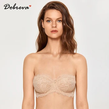 

Women's Lace Multiway Strapless Bra Non-Padded Bralette