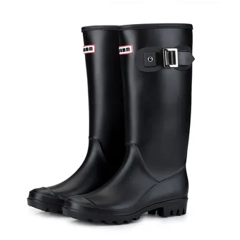 

Rain Boots For Women British Classic Waterproof Rainboots Ladies Wellies Wellington Matte Boots Low-Heeled High Tube Rain Boots