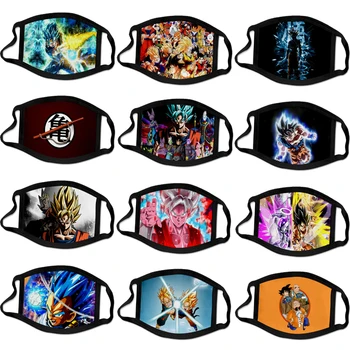 

Dragon Ball Children Cotton Face Mouth Super Saiyan Dustproof Cover reutilizable washable Anti Dust Kids boy girl Cartoon Mask
