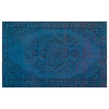 

Handmade Blue Vintage Overdyed Turkish Area Rug 155x255 Cm-5'1''X8'4''