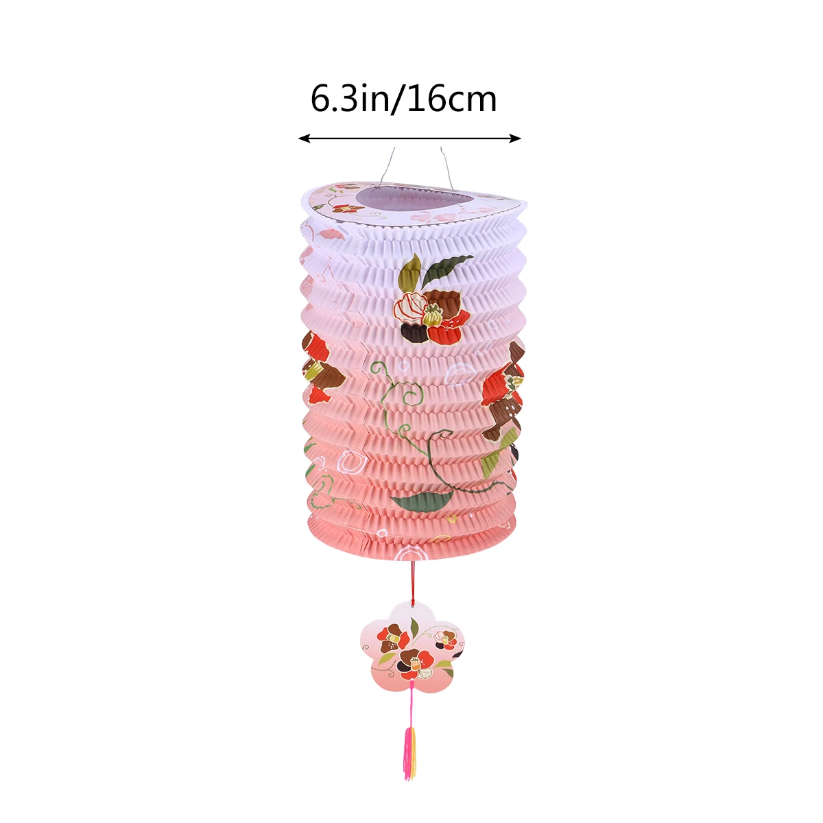 12pcs Paper Chinese Lanternss Party Chinese Lanternsations Flower Printed Chinese Lanterns Foldable Festival Paper Chinese